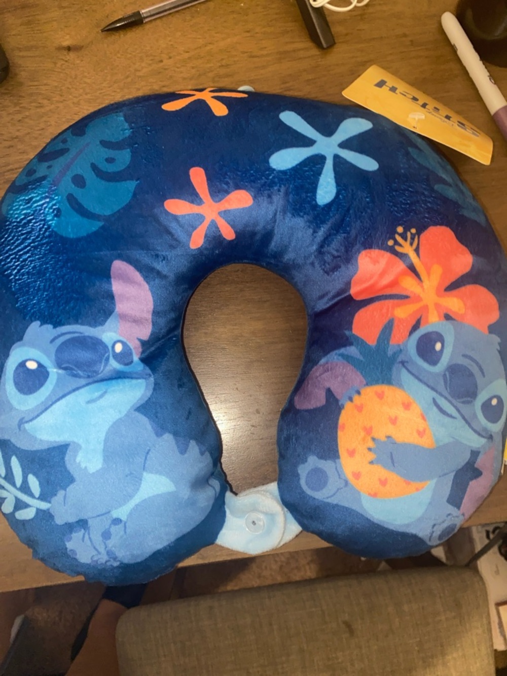 Blue Stitch Themed Travel Neck Pillow